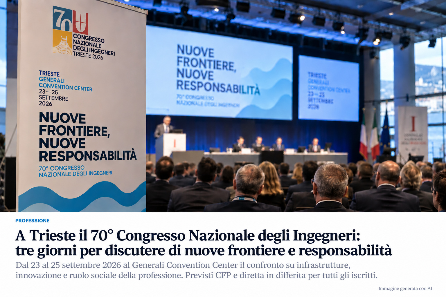 70° Congresso Nazionale degli Ingegneri: CFP anche per la partecipazione in differita