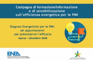 “L’Efficienza energetica nelle piccole e medie imprese – Opportunità e strumenti per le PMI” Porto Torres 24 settembre 2026.